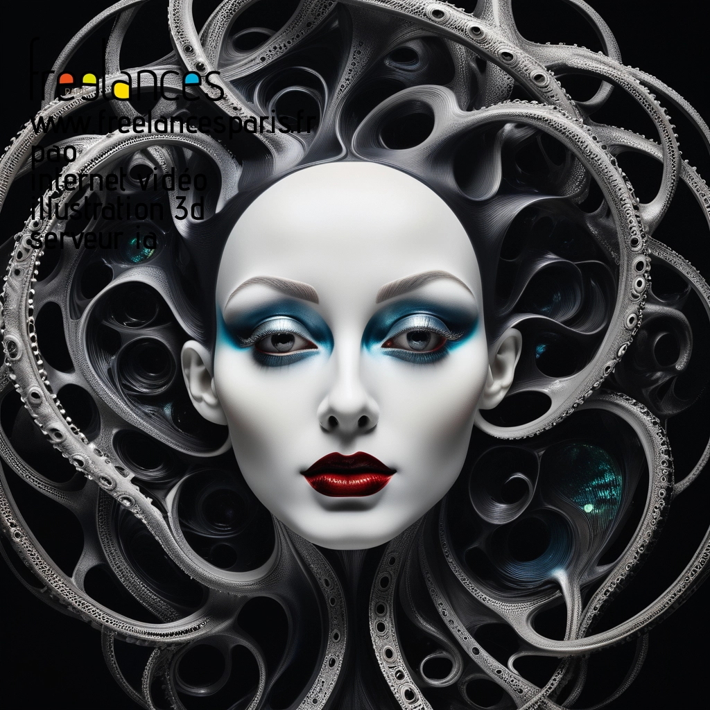 Pao mise en page internet vidéo illustration 3d serveur IA générative AI freelance paris studio de création magazines uft1p610